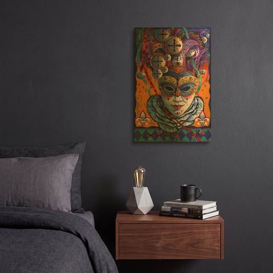 'Carnival' By David Galchutt Gold Metal Wall Art