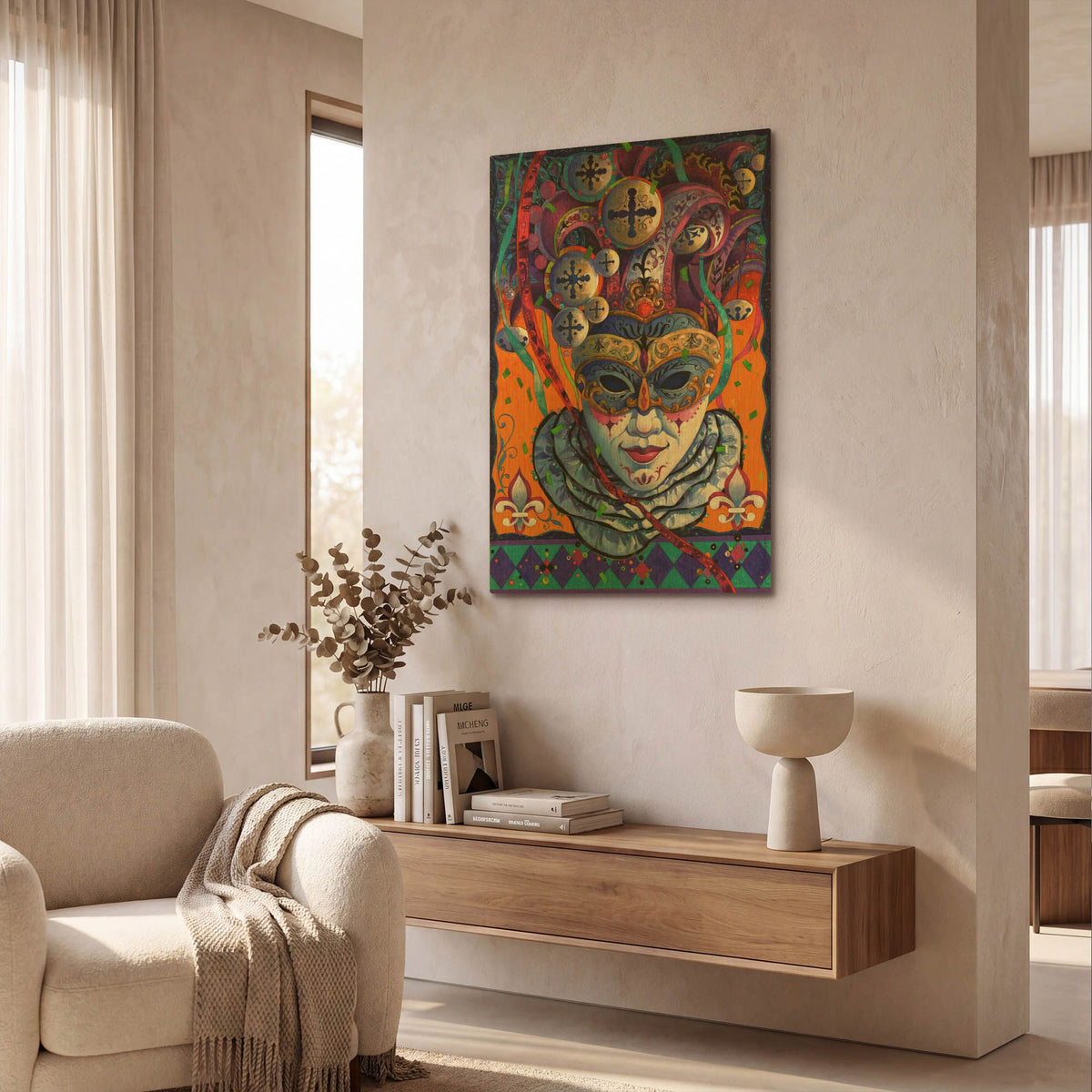 'Carnival' By David Galchutt Gold Metal Wall Art