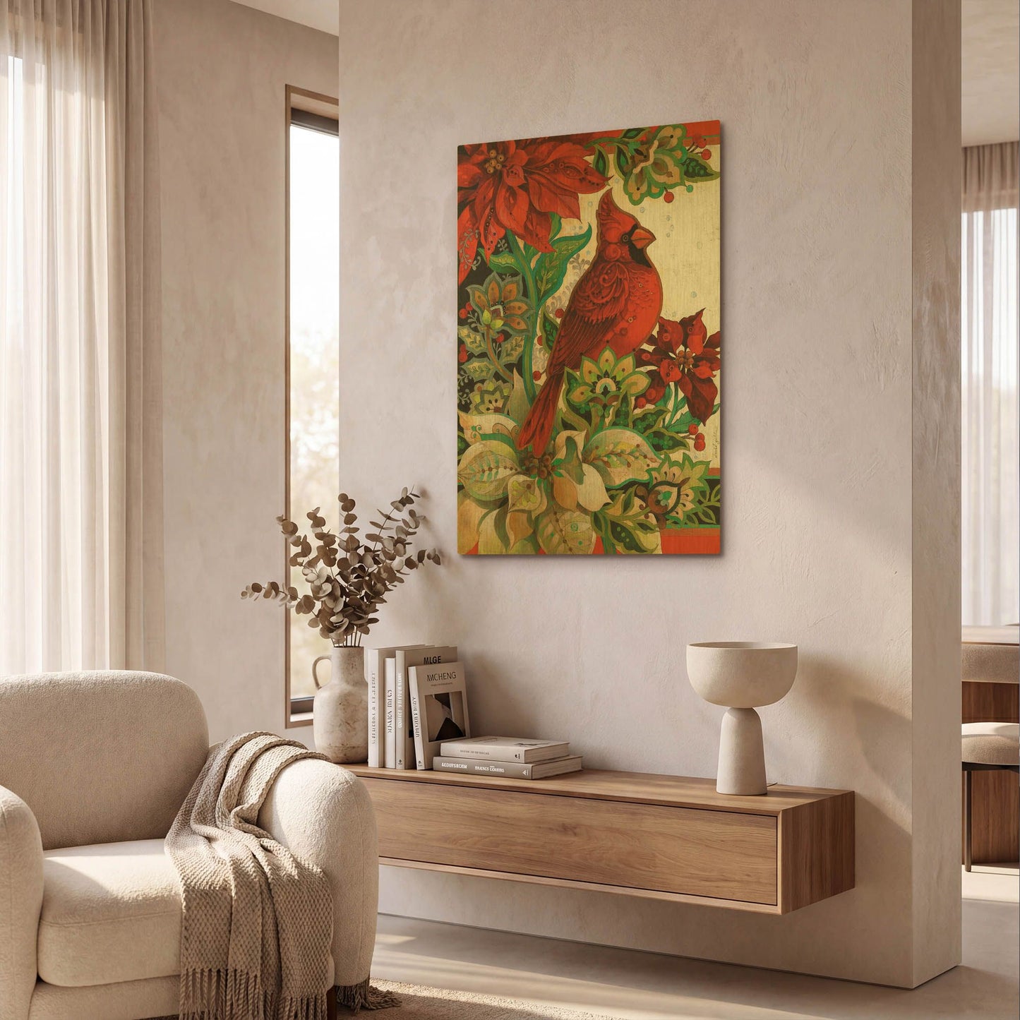 'The Winter Roost' By David Galchutt Gold Metal Wall Art