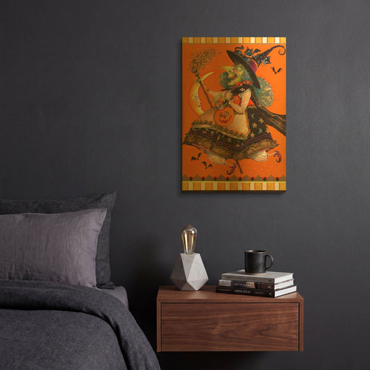 'Witch' By David Galchutt Gold Metal Wall Art