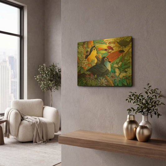 'Interlude' By David Galchutt Gold Metal Wall Art