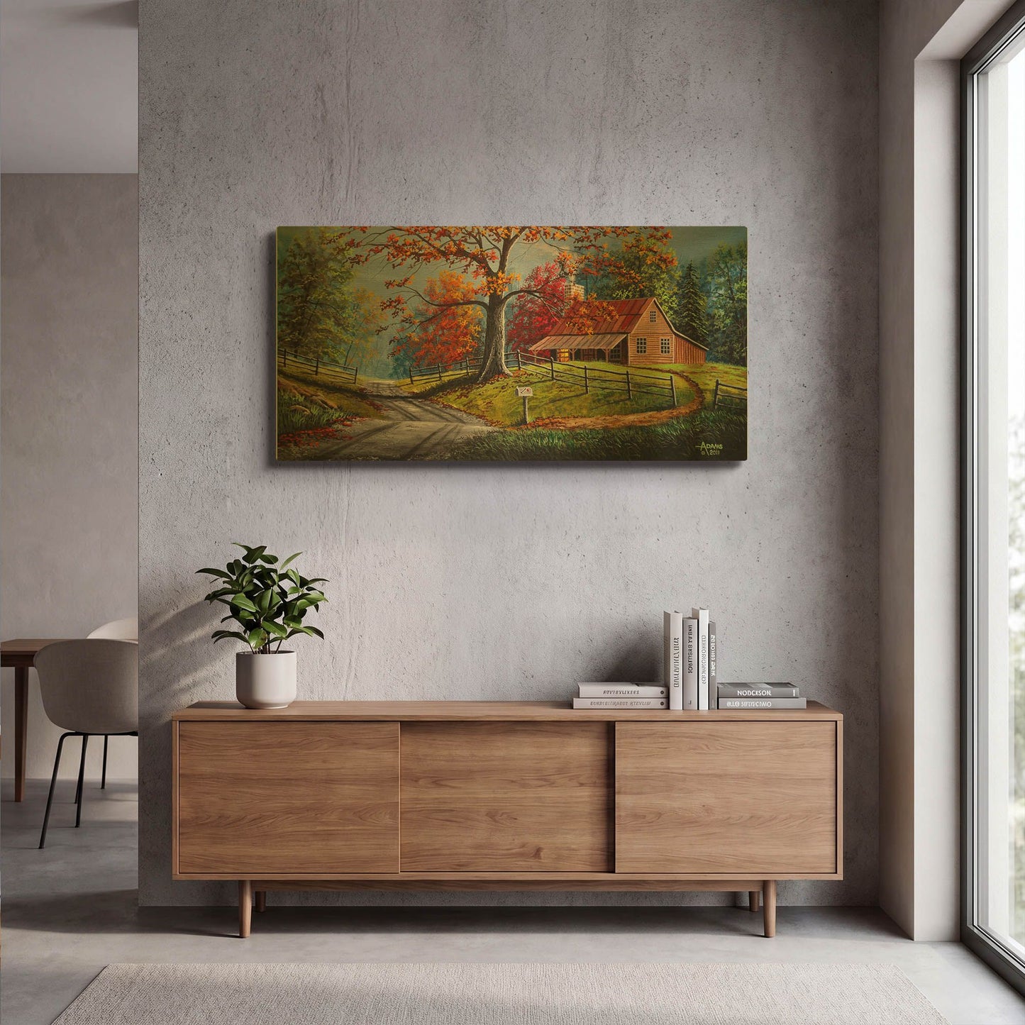 'Country Life' By Gary Adams Gold Metal Wall Art