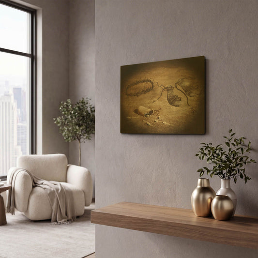 'Greater Love' By Gary Adams Gold Metal Wall Art