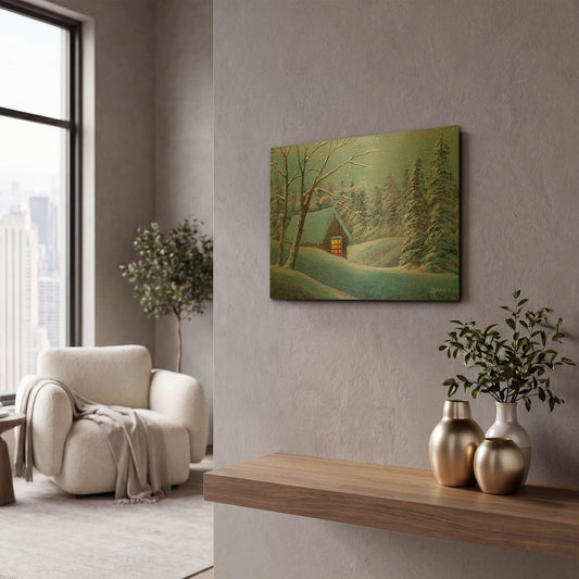 'Snow Bound' By Gary Adams Gold Metal Wall Art