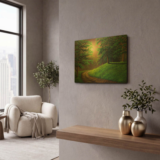 'The Road Home' By Gary Adams Gold Metal Wall Art