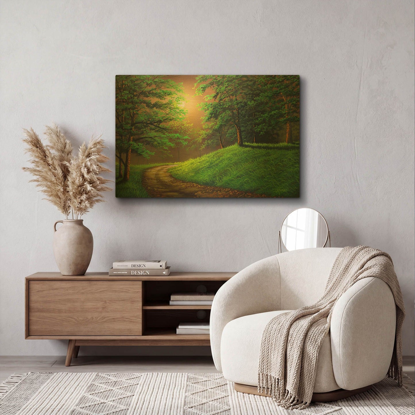 'The Road Home' By Gary Adams Gold Metal Wall Art