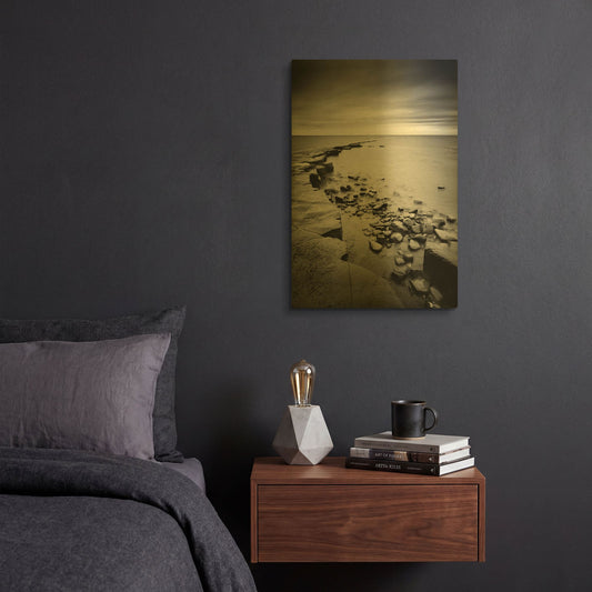 'Kimmeridge Bay' By Nina Papiorek Gold Metal Wall Art