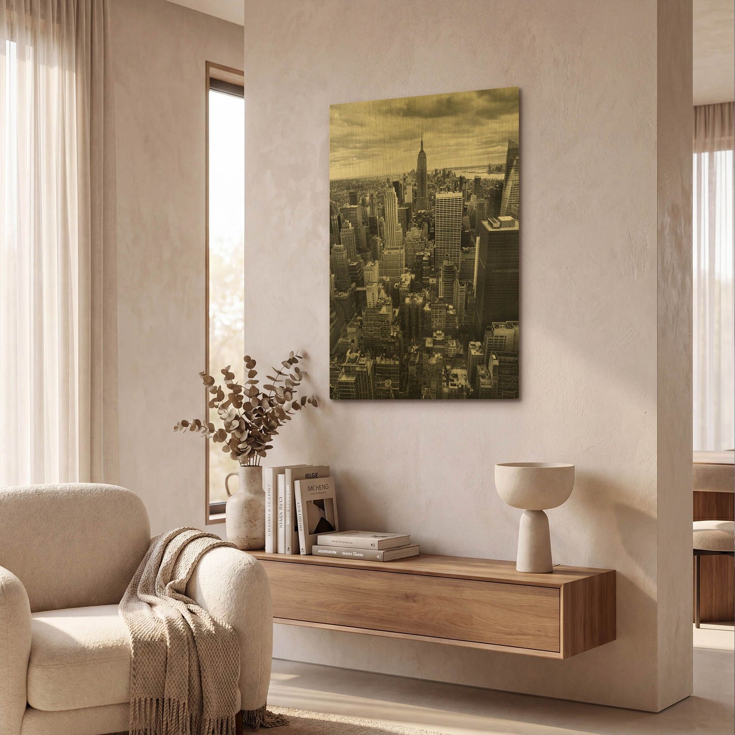'NYC Downtown II' By Nina Papiorek Gold Metal Wall Art