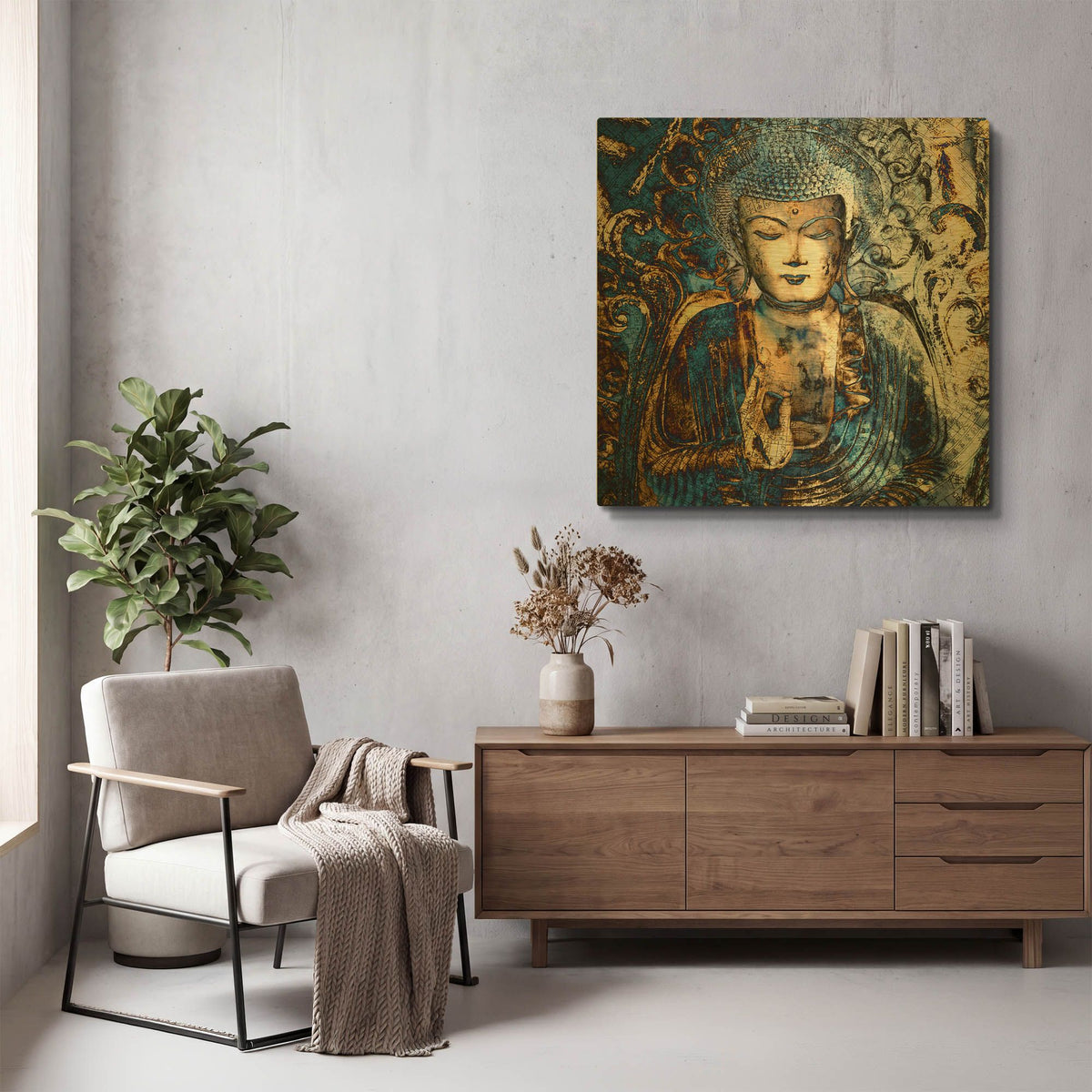 'Inner Guidance' By Fusion Idol Arts Gold Metal Wall Art