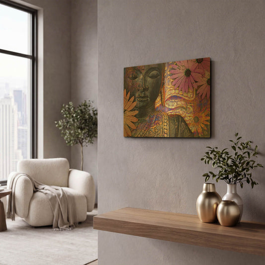 'Jewels of Wisdom' By Fusion Idol Arts Gold Metal Wall Art