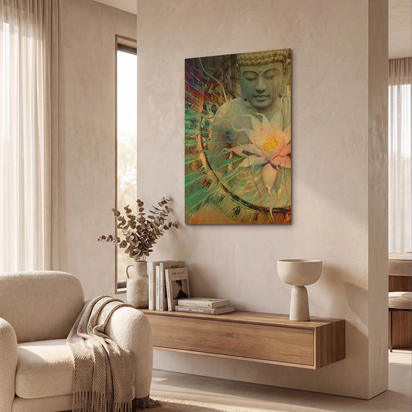'Living Radiance' By Fusion Idol Arts Gold Metal Wall Art