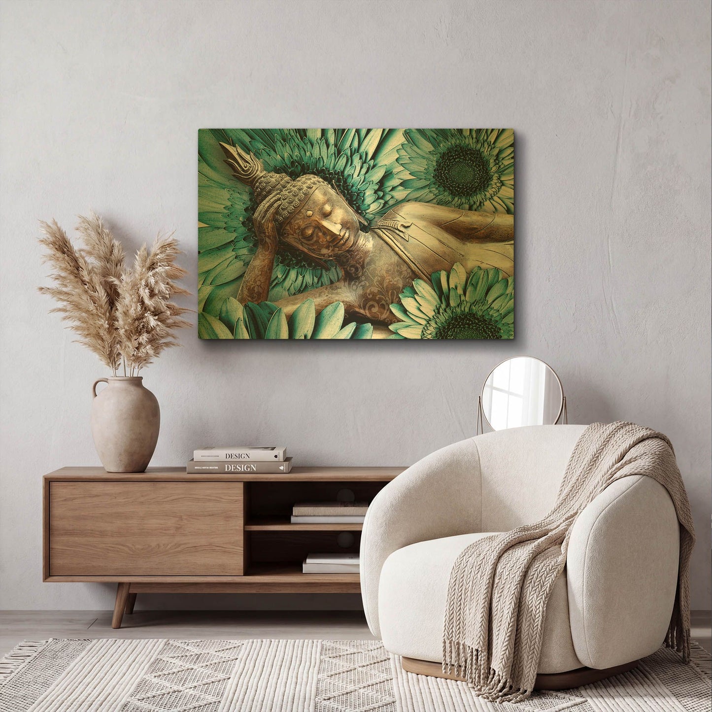 'Mind Bloom' By Fusion Idol Arts Gold Metal Wall Art