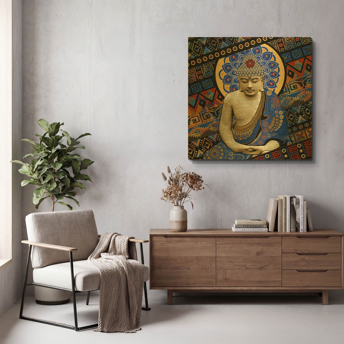 'Rhythm of My Mind' By Fusion Idol Arts Gold Metal Wall Art