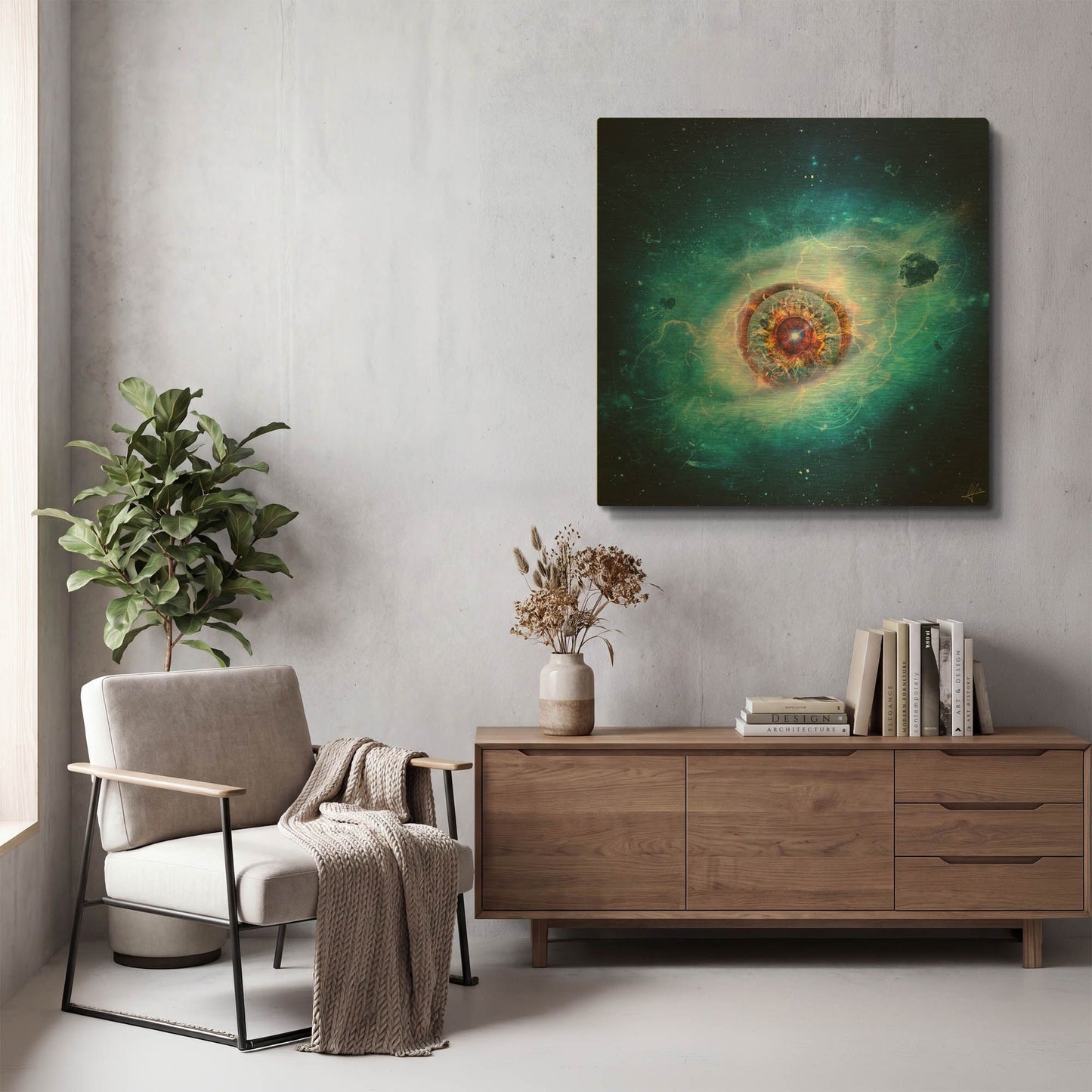 'Uncertain Fate' By Mario Sanchez Nevado Gold Metal Wall Art
