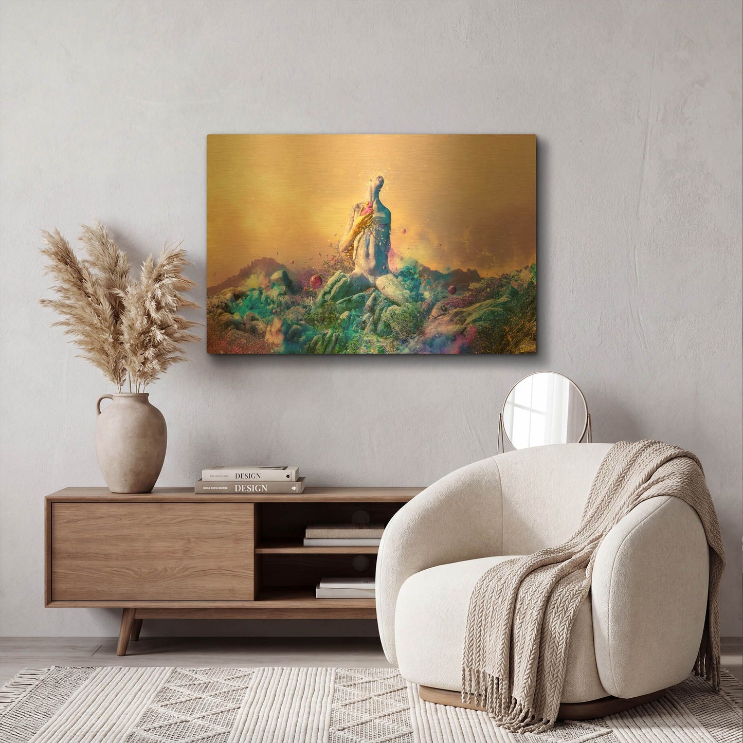 'Vulnicura' By Mario Sanchez Nevado Gold Metal Wall Art