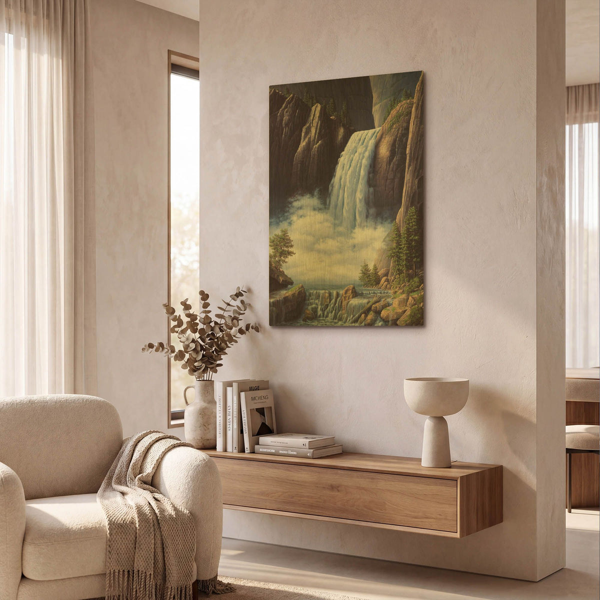 'Heavenly Place' By R. Hed Gold Metal Wall Art