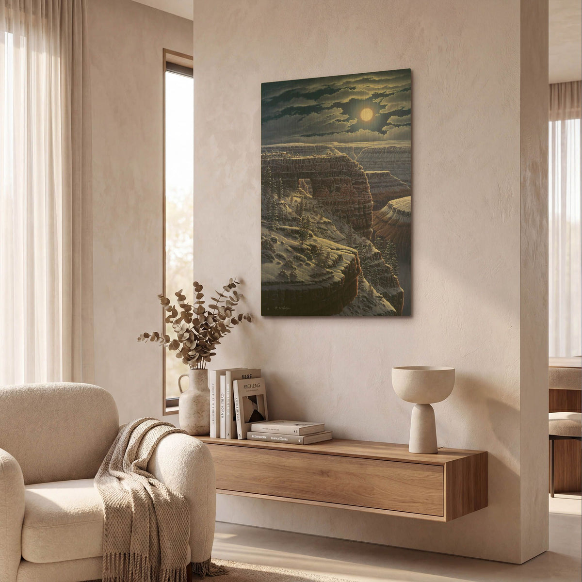 'Easy Morning' By R. Hed Gold Metal Wall Art