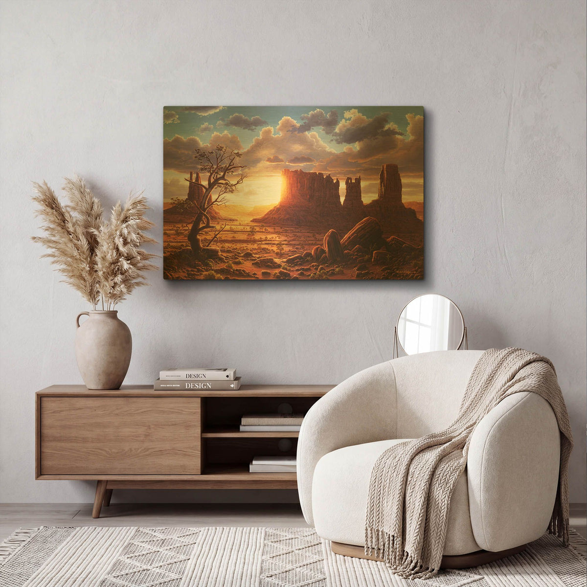 'A World Of Heaven' By R. Hed Gold Metal Wall Art