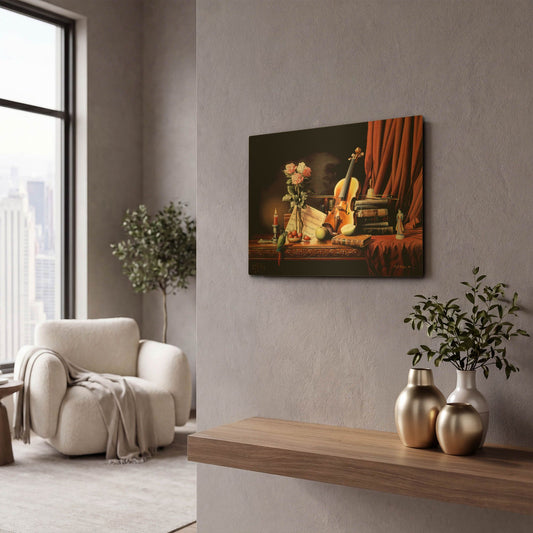 'The Love' By R. Hed Gold Metal Wall Art