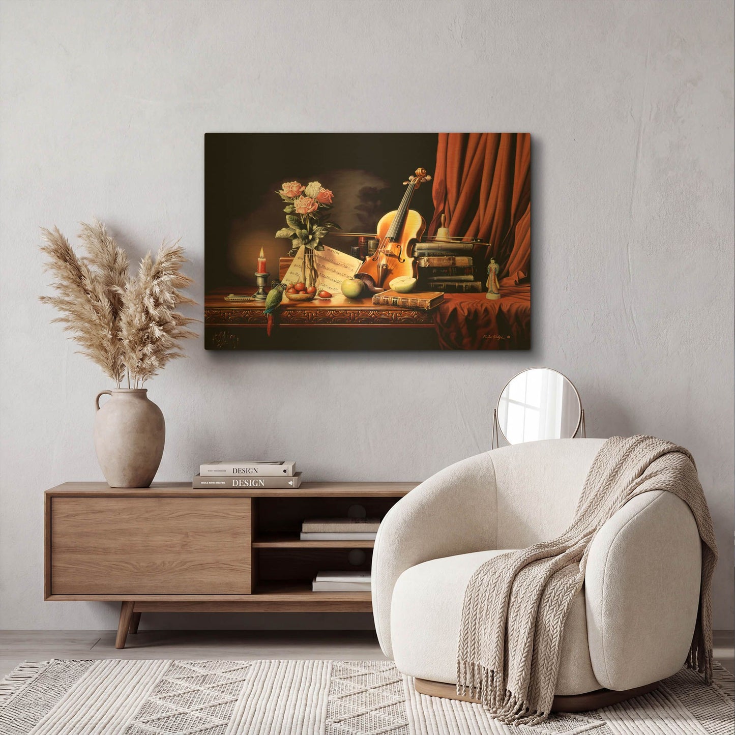 'The Love' By R. Hed Gold Metal Wall Art