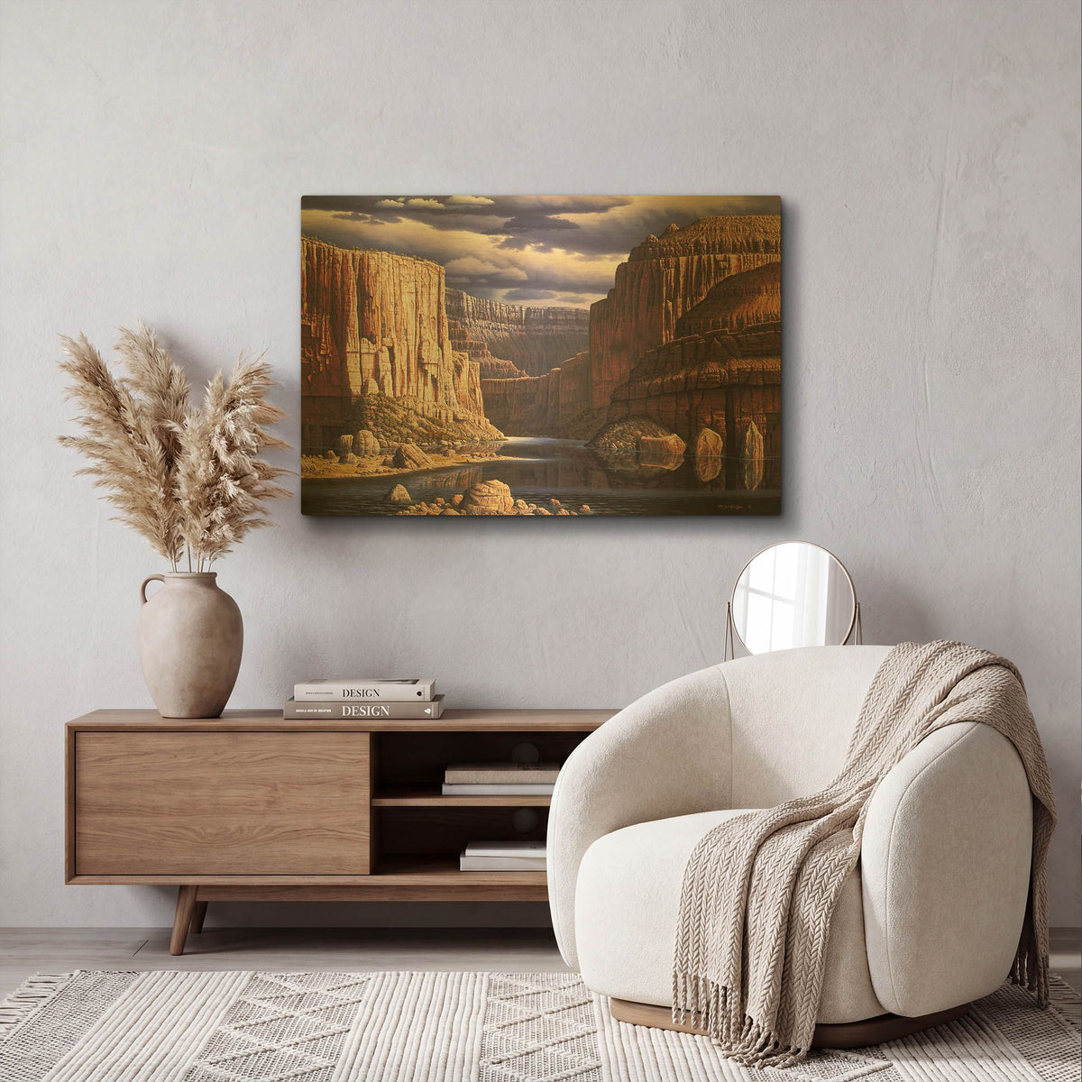 'Return To Earth' By R. Hed Gold Metal Wall Art