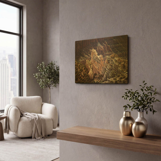 'Heaven' By R. Hed Gold Metal Wall Art