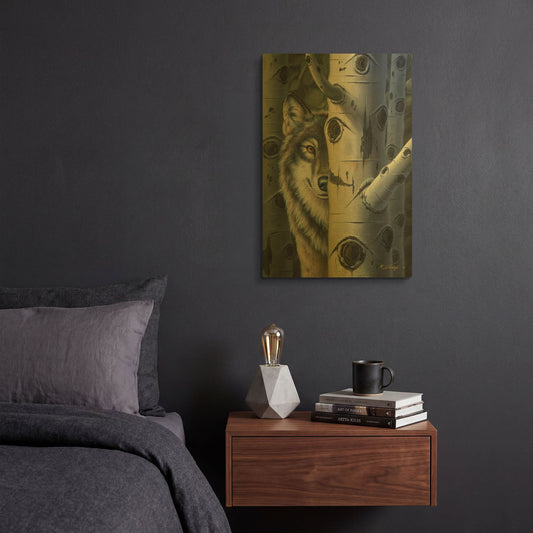 'Disguise' By R. Hed Gold Metal Wall Art