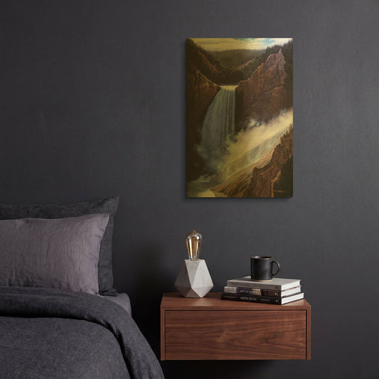 'The Voice Of Yellowstone' By R. Hed Gold Metal Wall Art