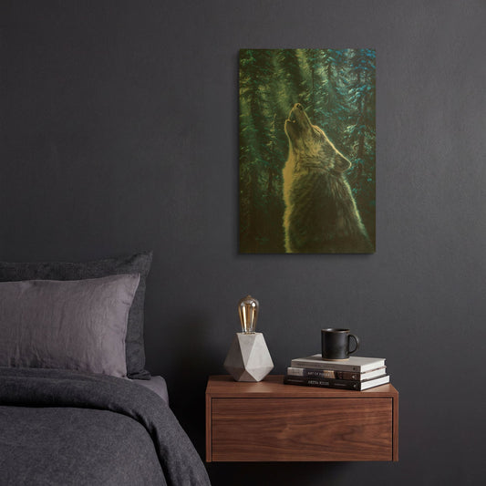 'Moonlight' By R. Hed Gold Metal Wall Art