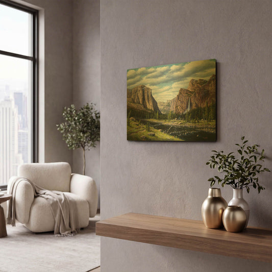 'River Of Mercy' By R. Hed Gold Metal Wall Art