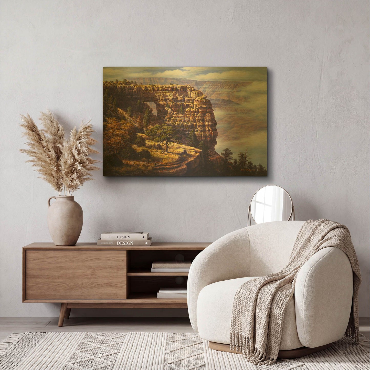 'Angel' By R. Hed Gold Metal Wall Art
