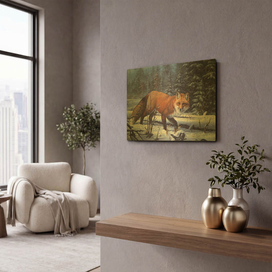 'Winter Charm' By R. Hed Gold Metal Wall Art
