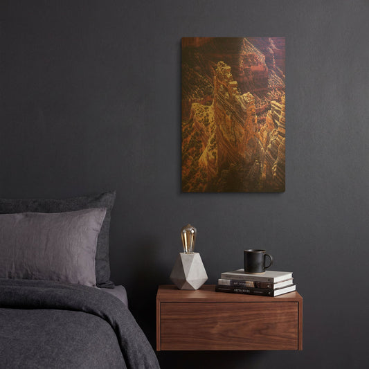 'Heart Of Gold' By R. Hed Gold Metal Wall Art