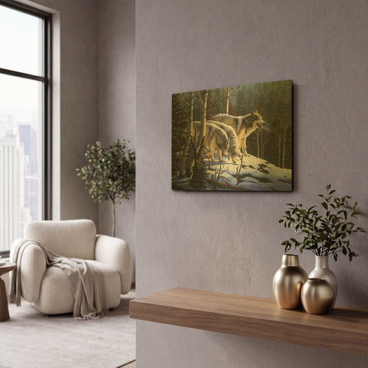 'First Hunt' By R. Hed Gold Metal Wall Art