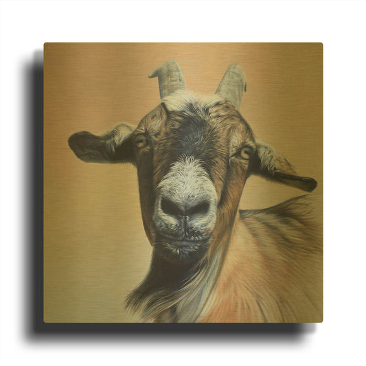 'Rosie' By Sam Dolman Gold Metal Wall Art