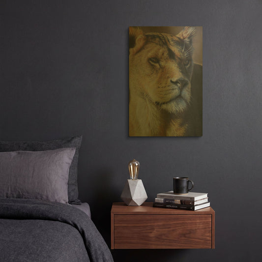 'Nia' By Sam Dolman Gold Metal Wall Art