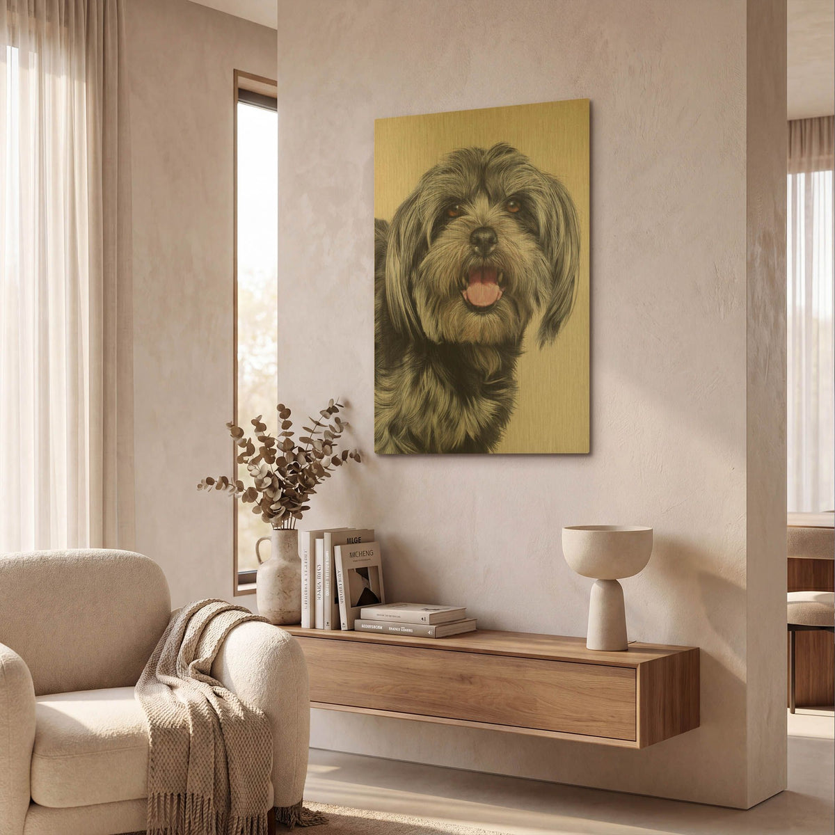 'Molly' By Sam Dolman Gold Metal Wall Art