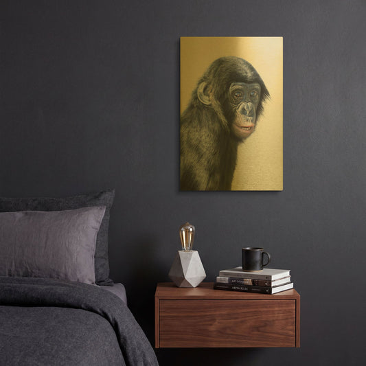 'Moku' By Sam Dolman Gold Metal Wall Art