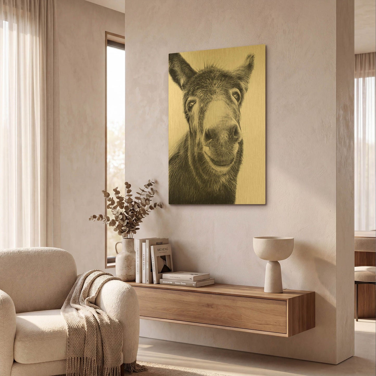 'Hazel' By Sam Dolman Gold Metal Wall Art