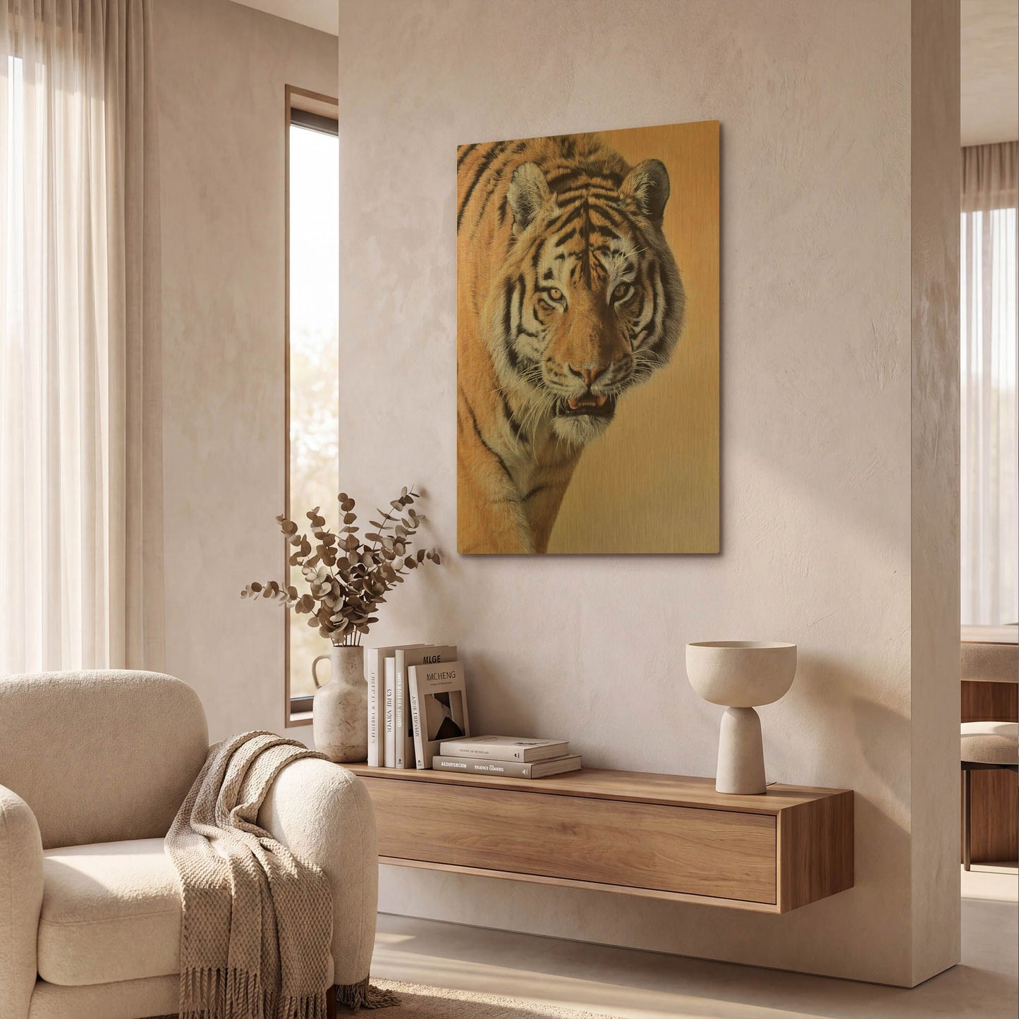 'Elektra' By Sam Dolman Gold Metal Wall Art