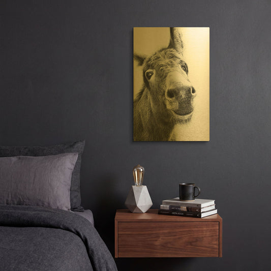 'Chesnut' By Sam Dolman Gold Metal Wall Art