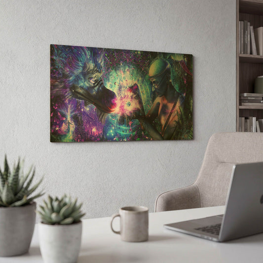 'A Spirit' By Cameron Gray Gold Metal Wall Art