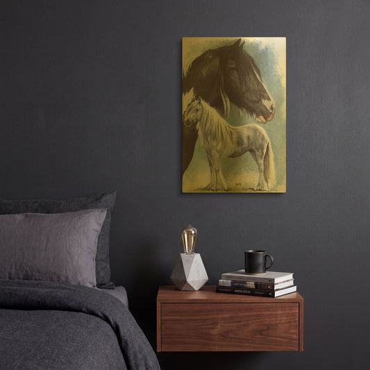 'Gypsy Cob' By Barbara Keith Gold Metal Wall Art