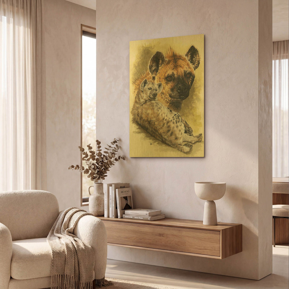 'Beastly' By Barbara Keith Gold Metal Wall Art