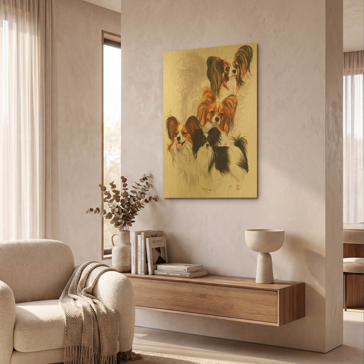 'Papillion' By Barbara Keith Gold Metal Wall Art