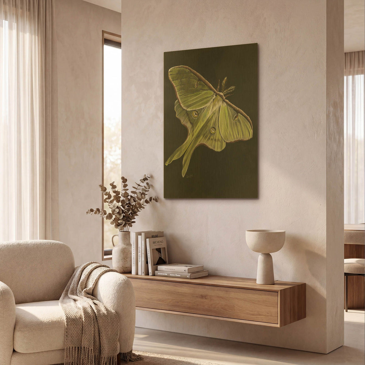 'Luna' By Barbara Keith Gold Metal Wall Art