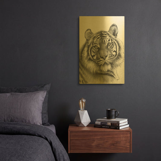 'Shimmer' By Barbara Keith Gold Metal Wall Art