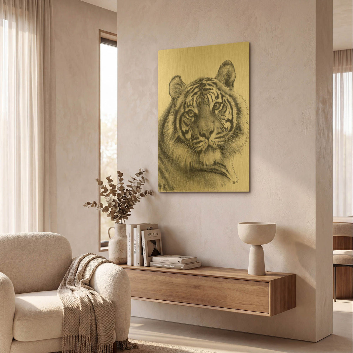 'Shimmer' By Barbara Keith Gold Metal Wall Art