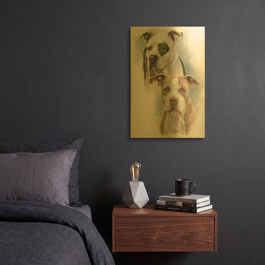 'Sparkle and Buster' By Barbara Keith Gold Metal Wall Art