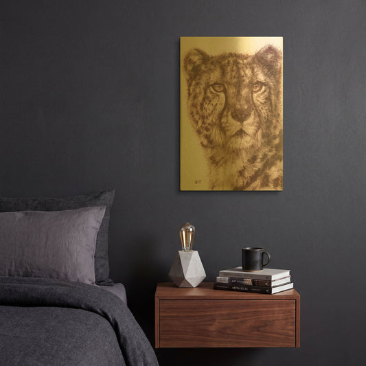 'Hustle' By Barbara Keith Gold Metal Wall Art